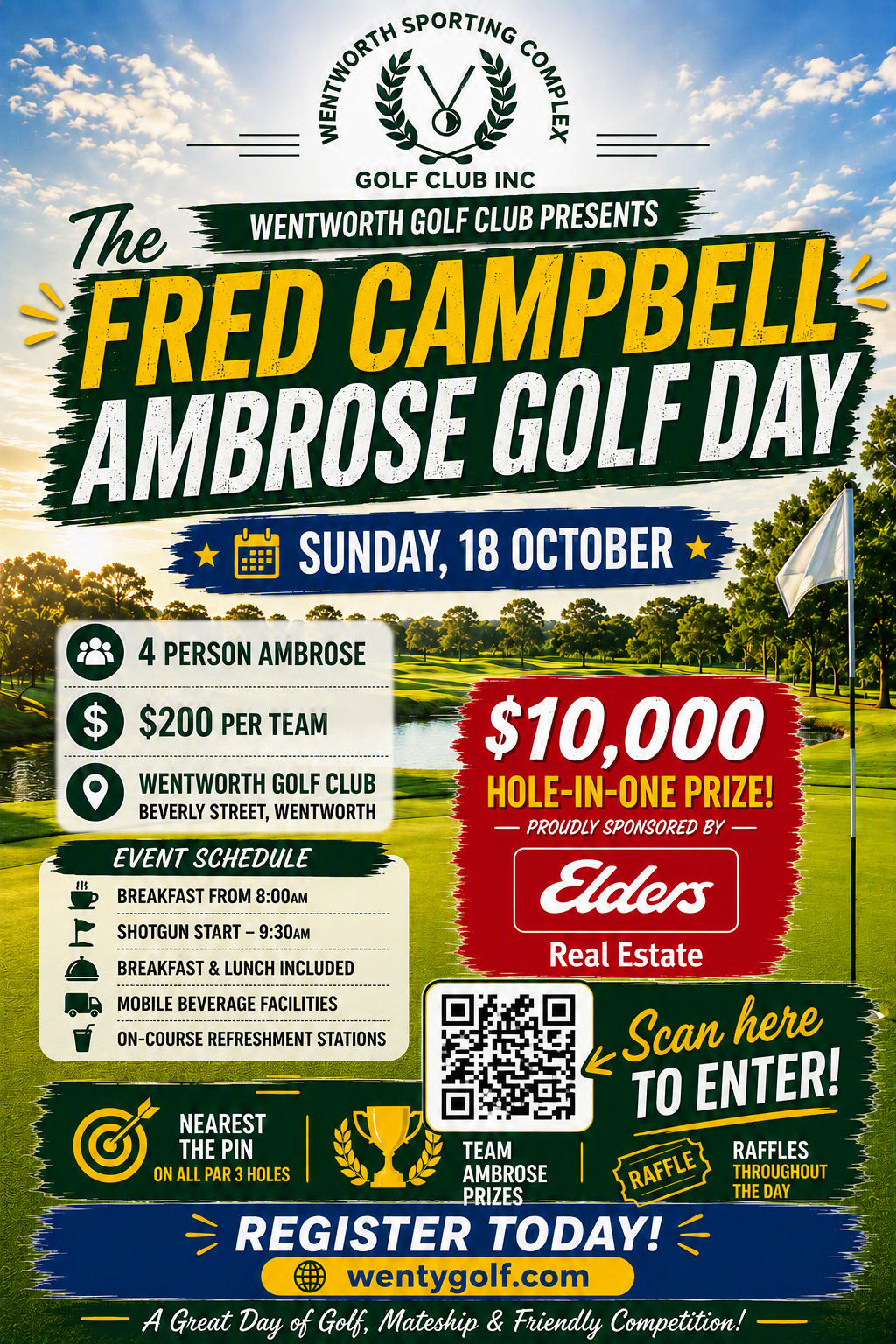 Fred Campbell $10,000 Hole in One Ambrose poster